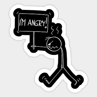 I'm Angry - Funny Stick Figure Men Sticker